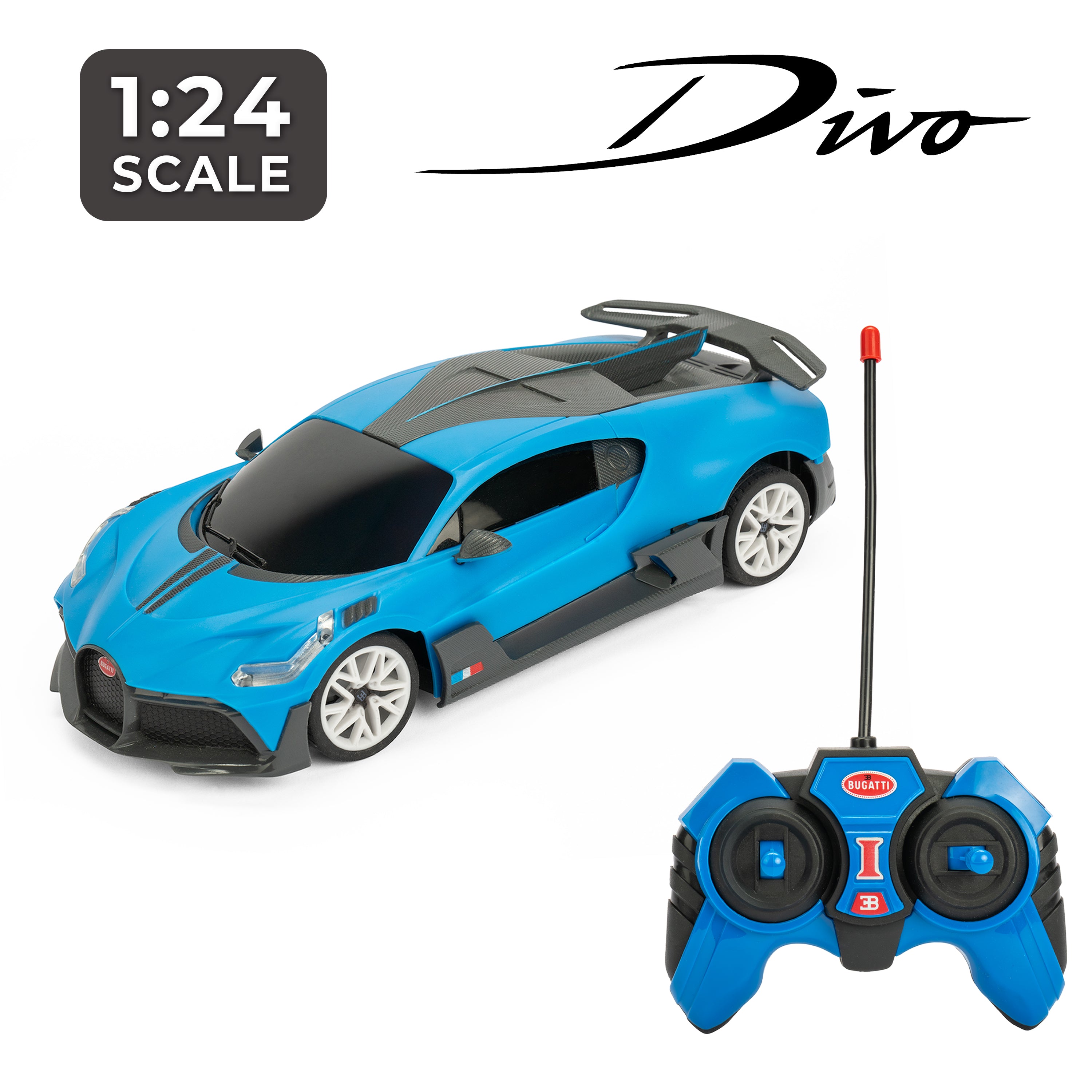 Coche eléctrico a control remoto Bugatti Divo [1:24]