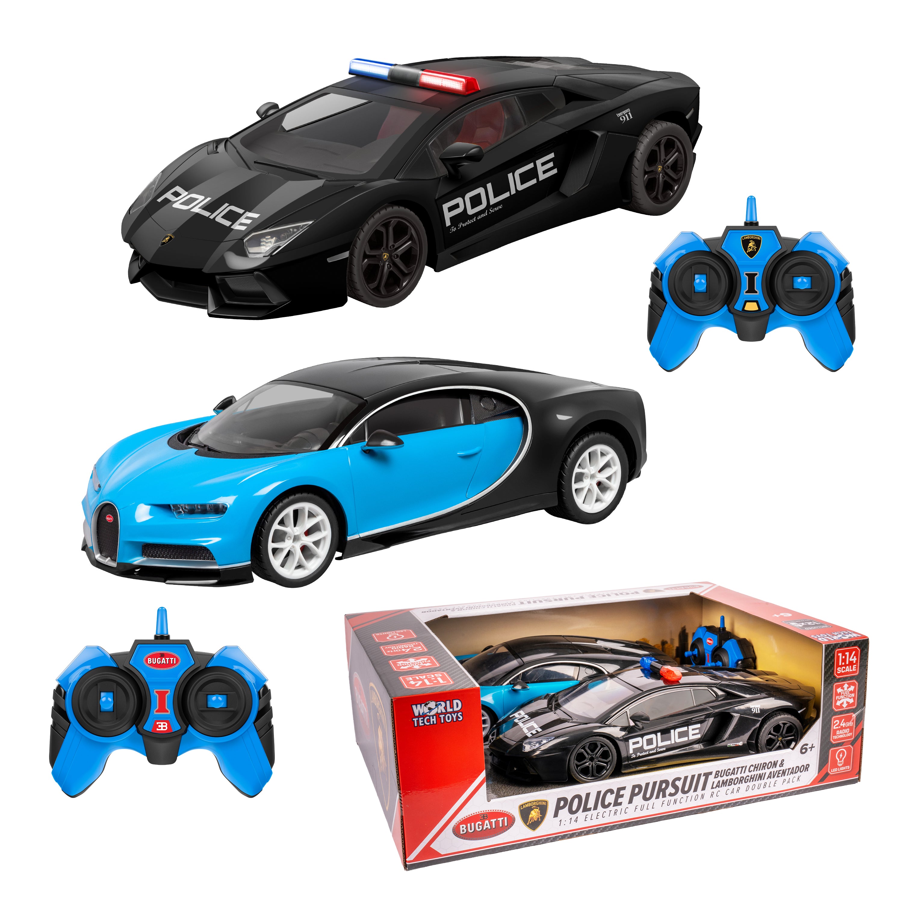 Police Pursuit Bugatti Chiron & Lamborghini Aventador [1:14]