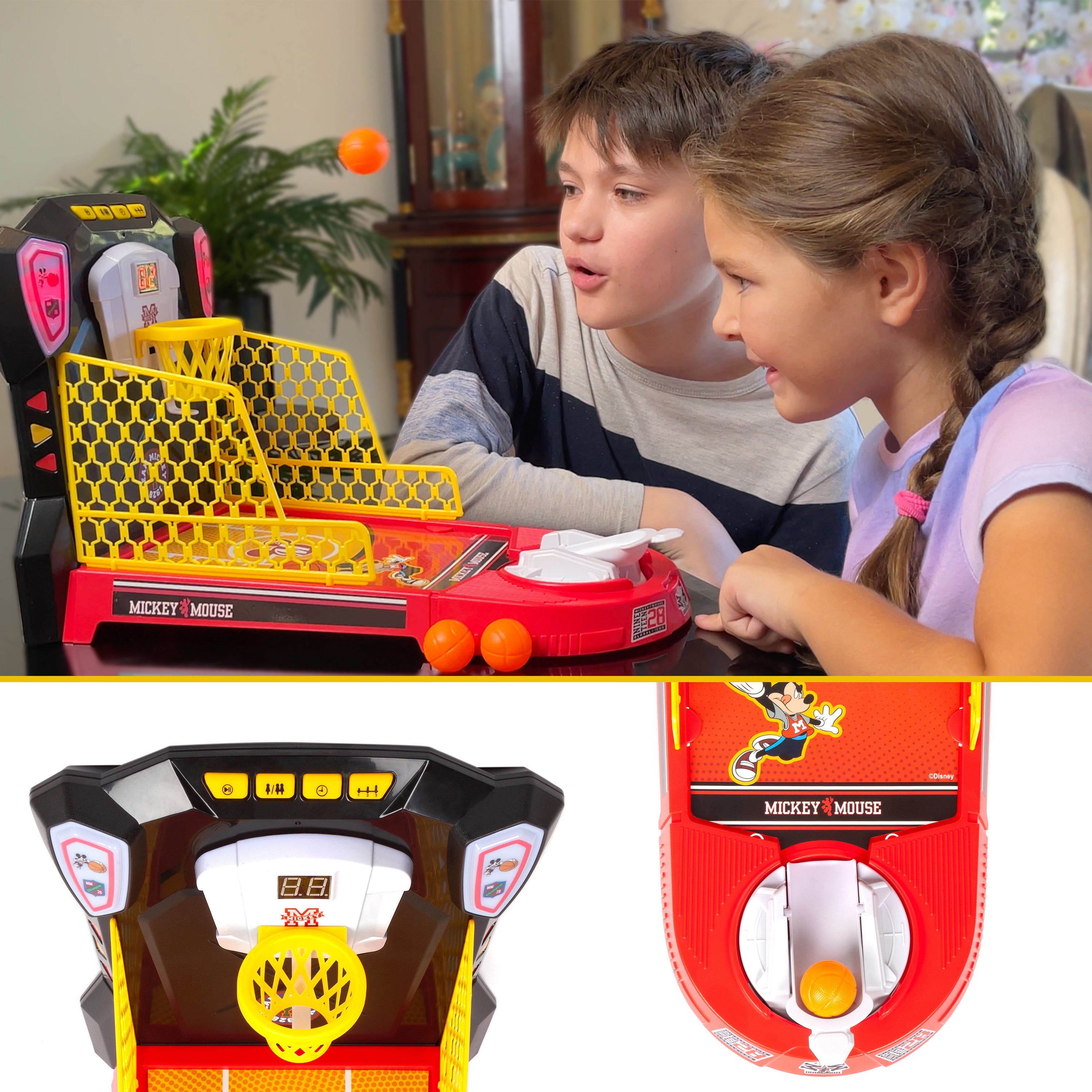 Juego de baloncesto electrónico de mesa de Mickey Mouse