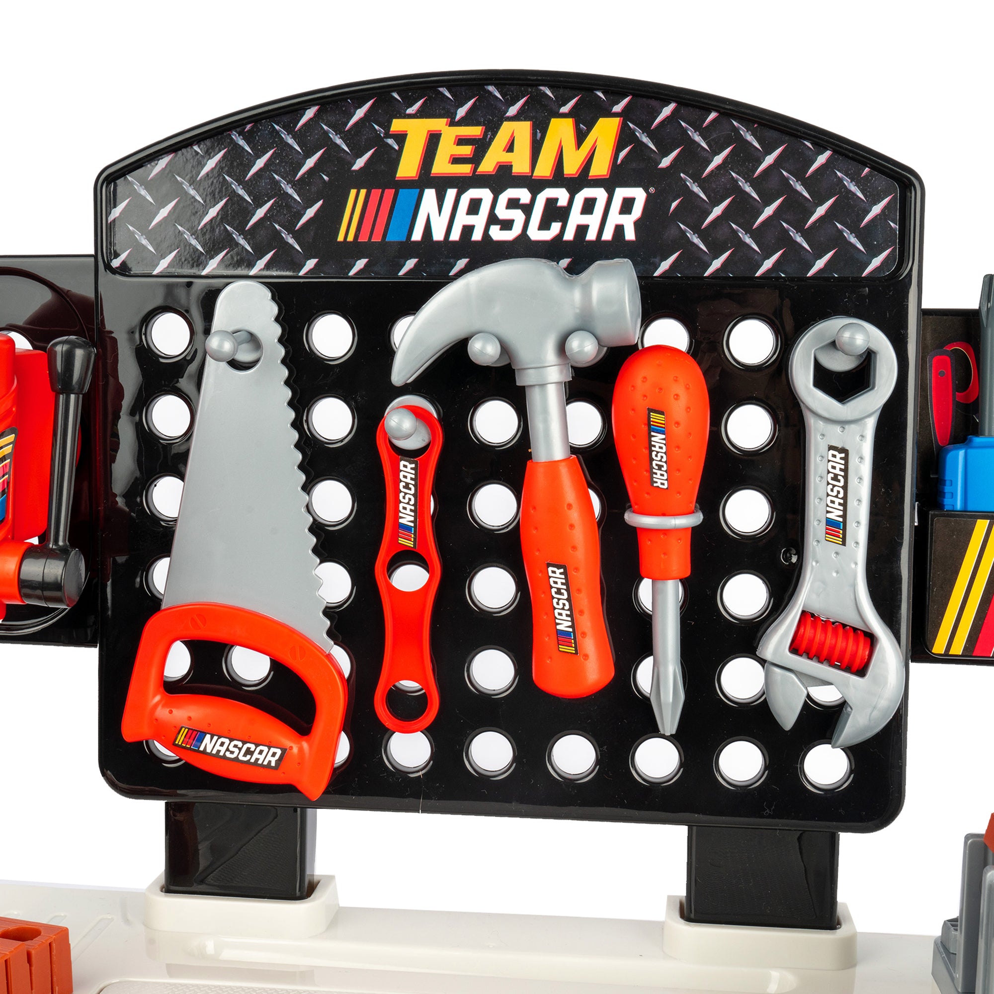 Juego de boxes del equipo Nascar con coche desmontable (84 piezas)