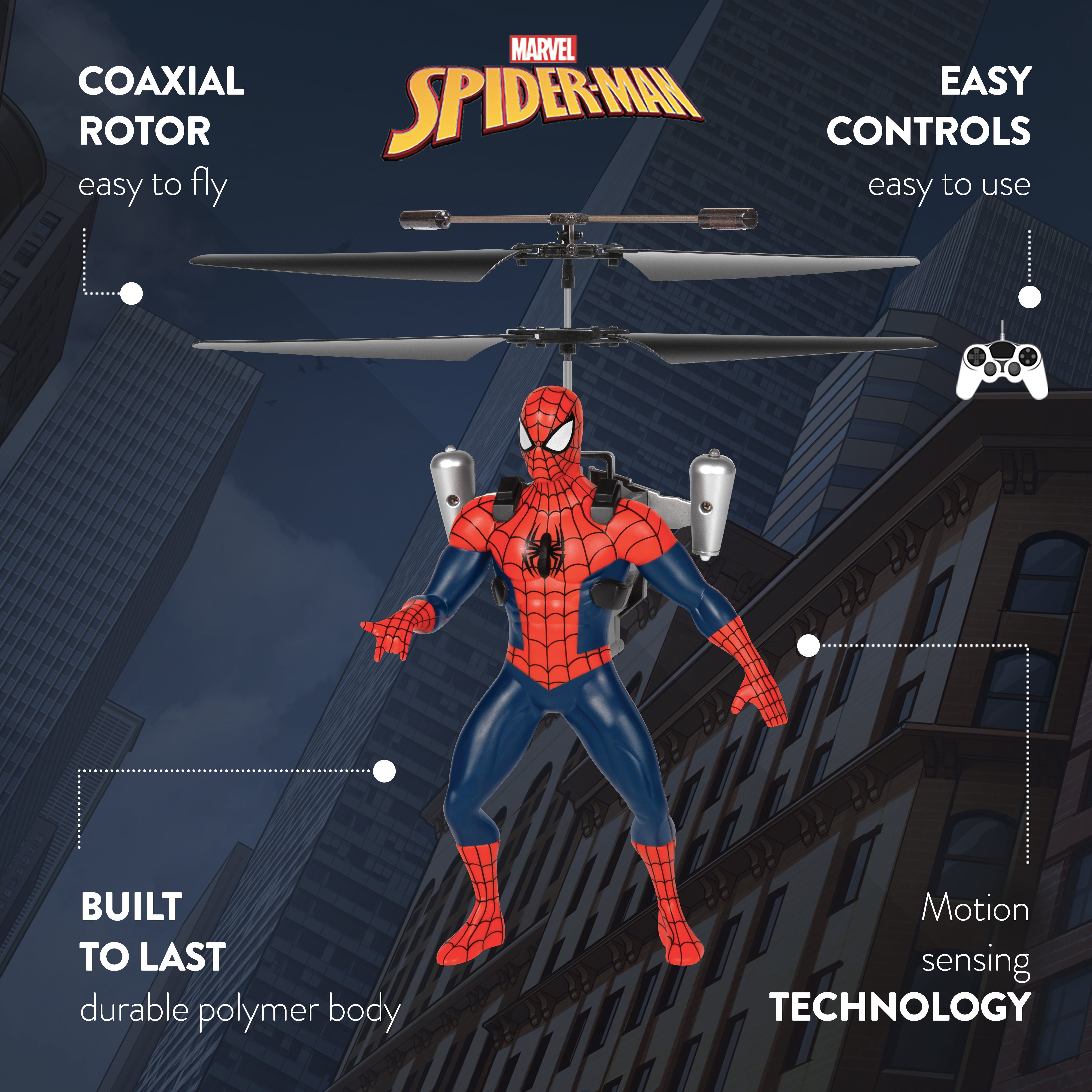 Figura voladora de Spider-Man con control remoto por infrarrojos 
