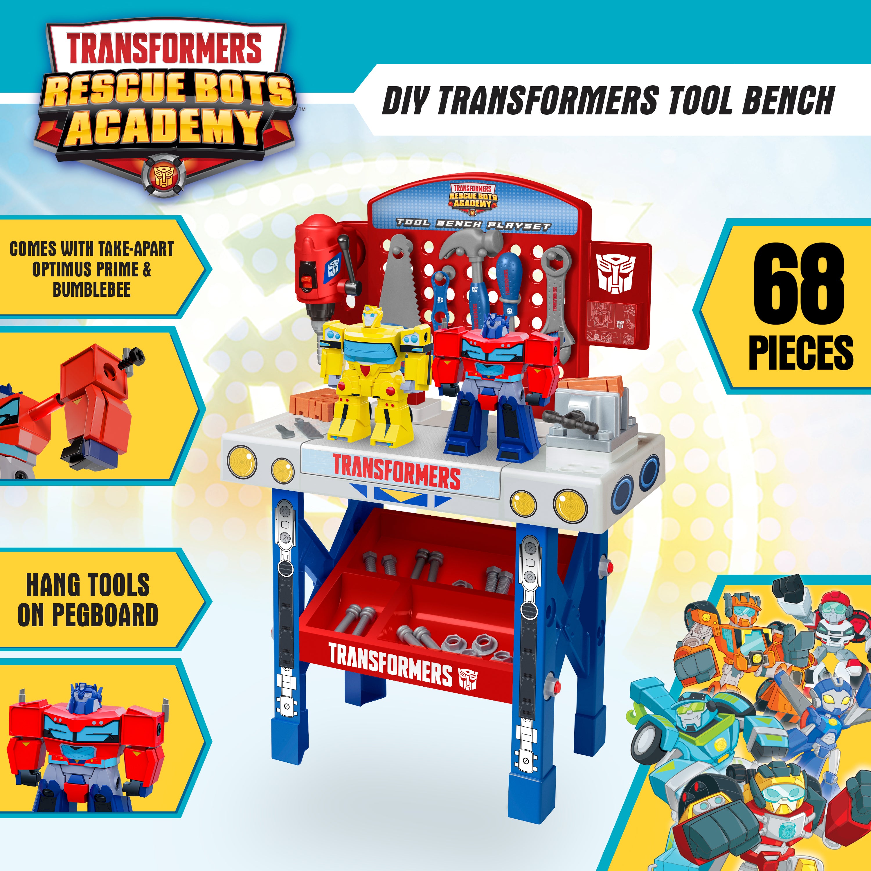 Banco de herramientas de Spider-Man con coche desmontable (84 piezas)