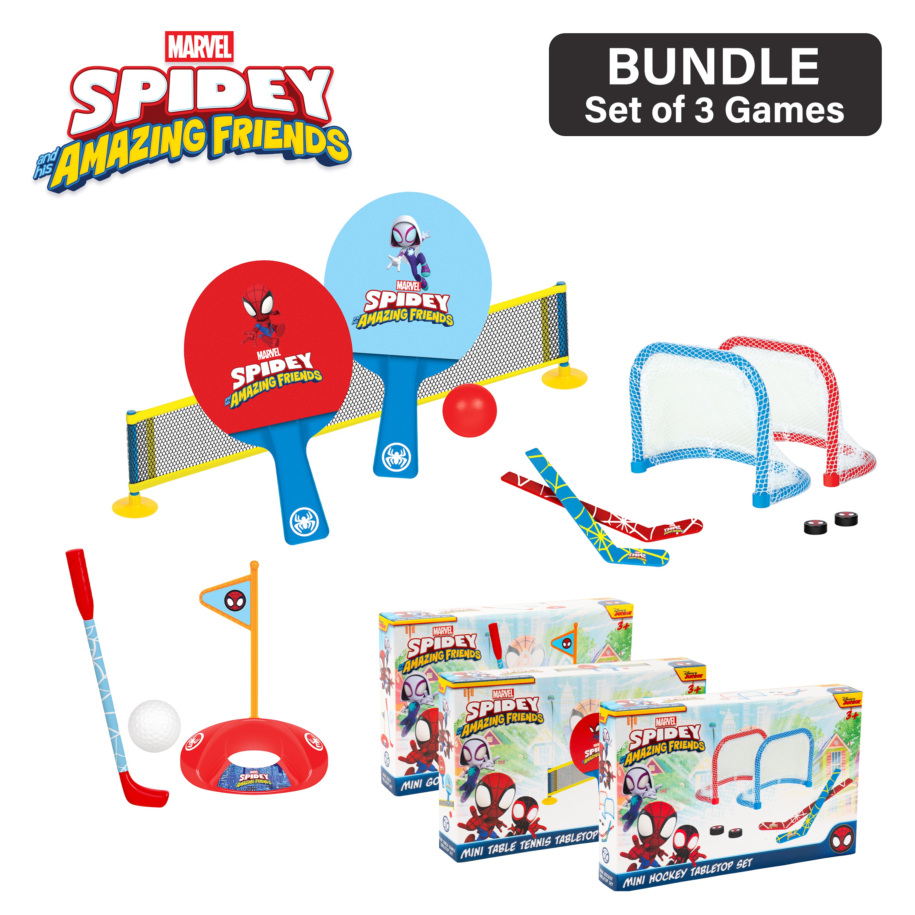 Marvel Spidey & Friends Tabletop Mini Games Bundle (3 Sets )