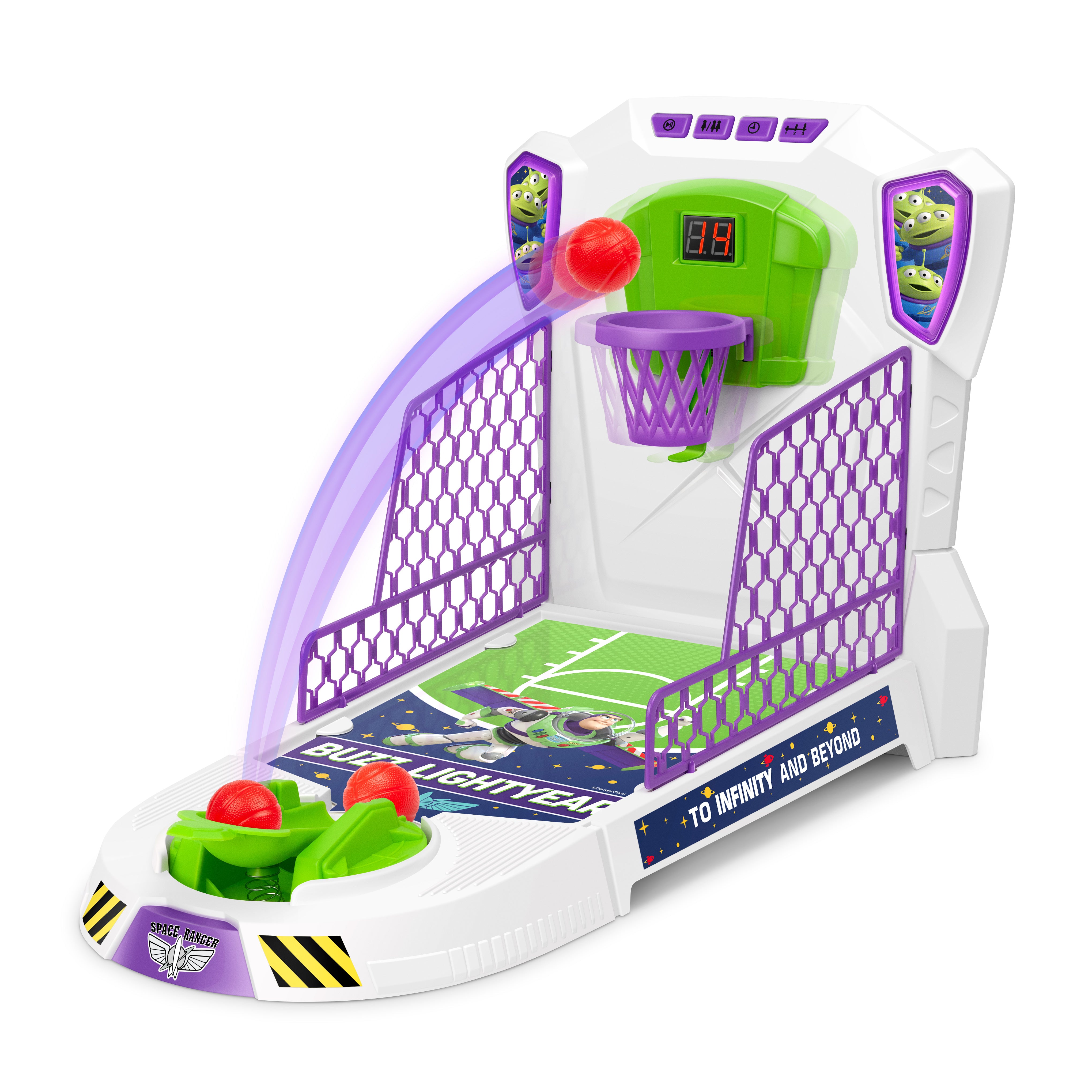 Juego de baloncesto electrónico de mesa de Buzz Lightyear y Mickey Mouse