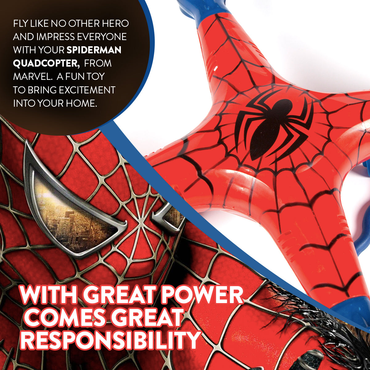 Dron teledirigido Spider-Man Sky Hero de 2,4 GHz y 4,5 canales con licencia de Marvel