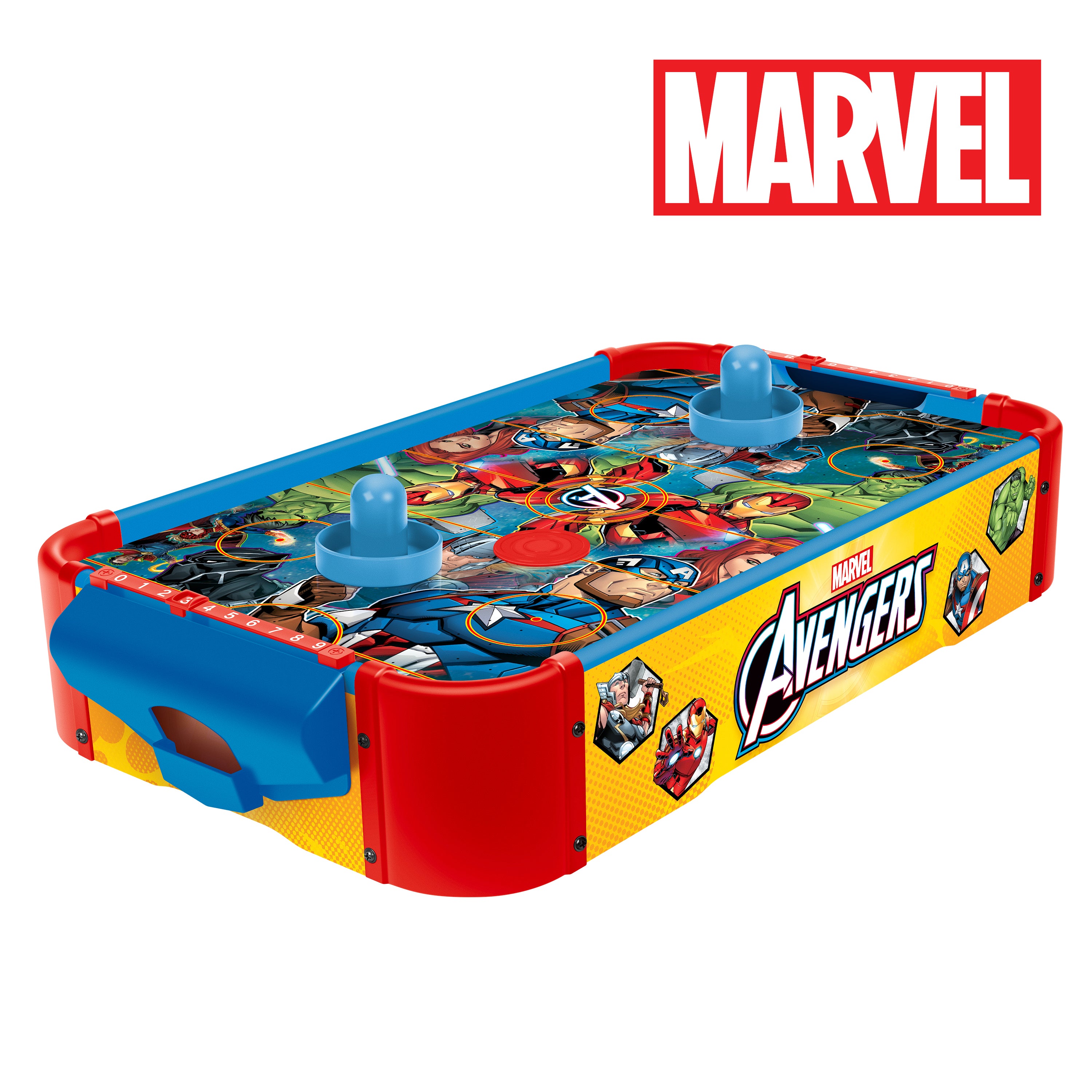 Marvel Avengers Electronic Wooden Tabletop Air Hockey
