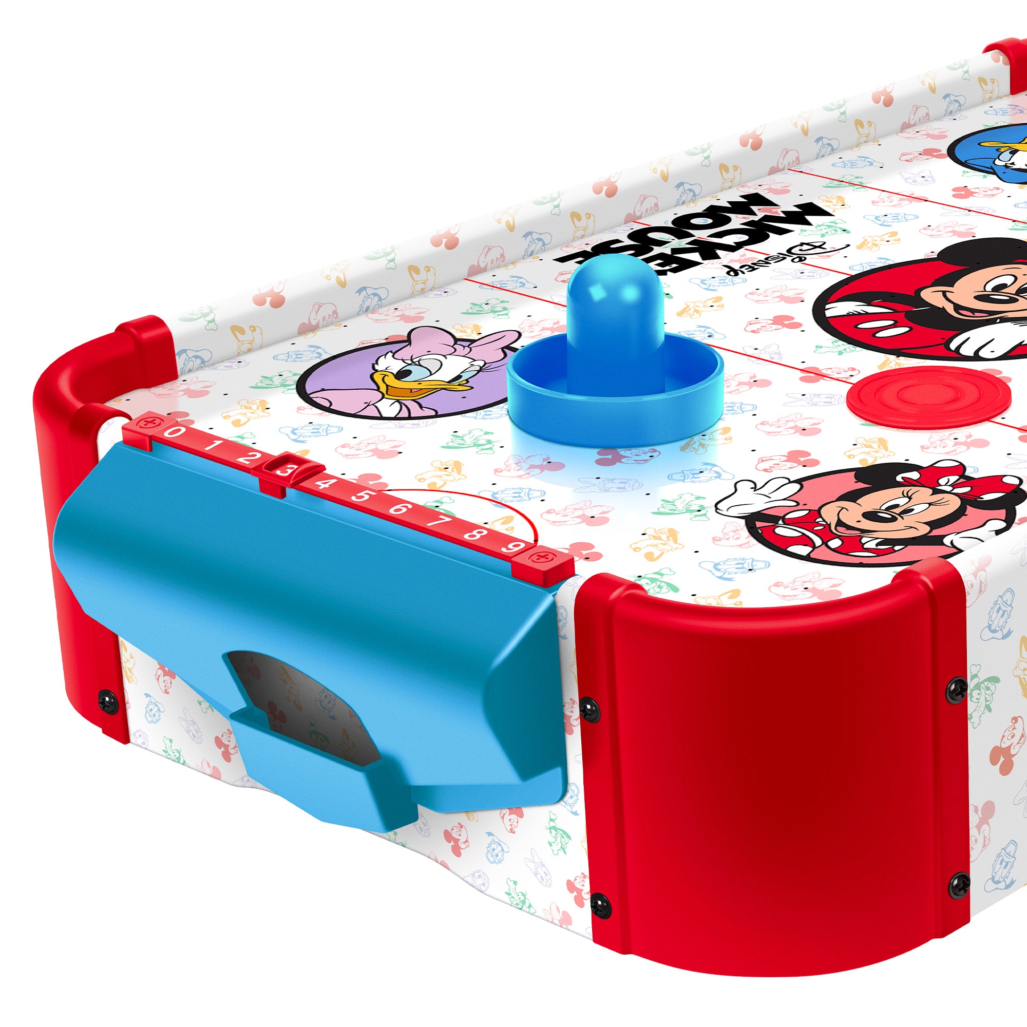 Mesa electrónica de hockey de aire de madera de Mickey Mouse de Disney