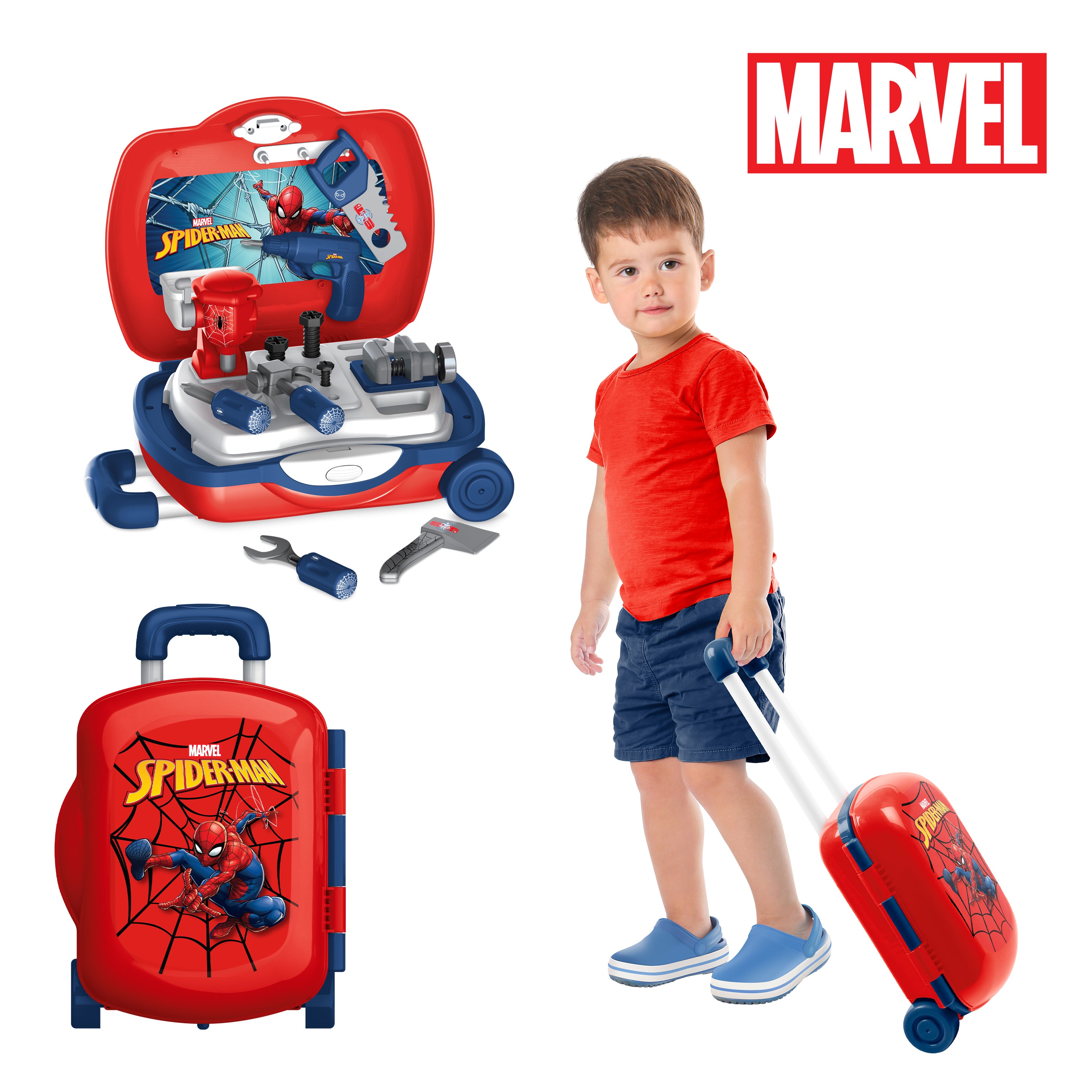 Juego de herramientas de 17 piezas para equipaje de Spider-Man Handyman