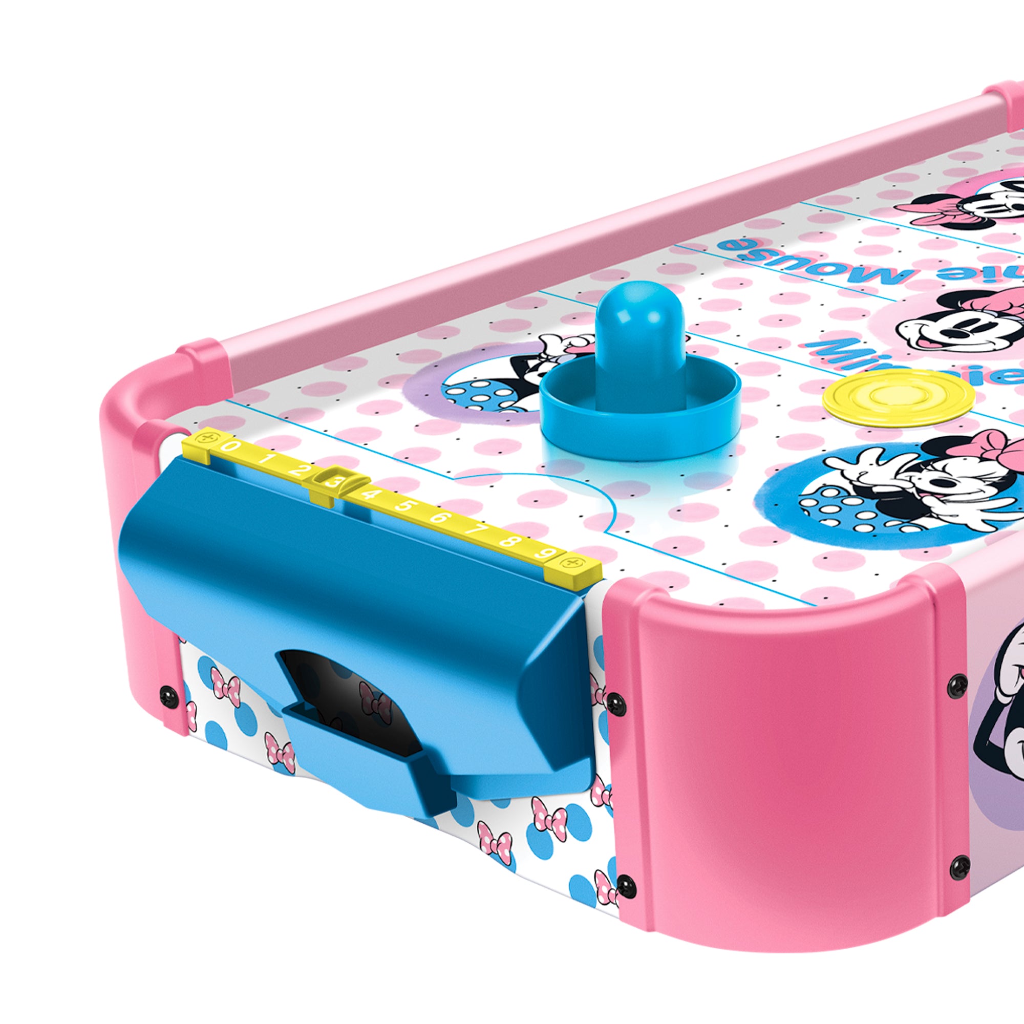 Disney Minnie Mouse Wooden Electronic Tabletop Air Hockey