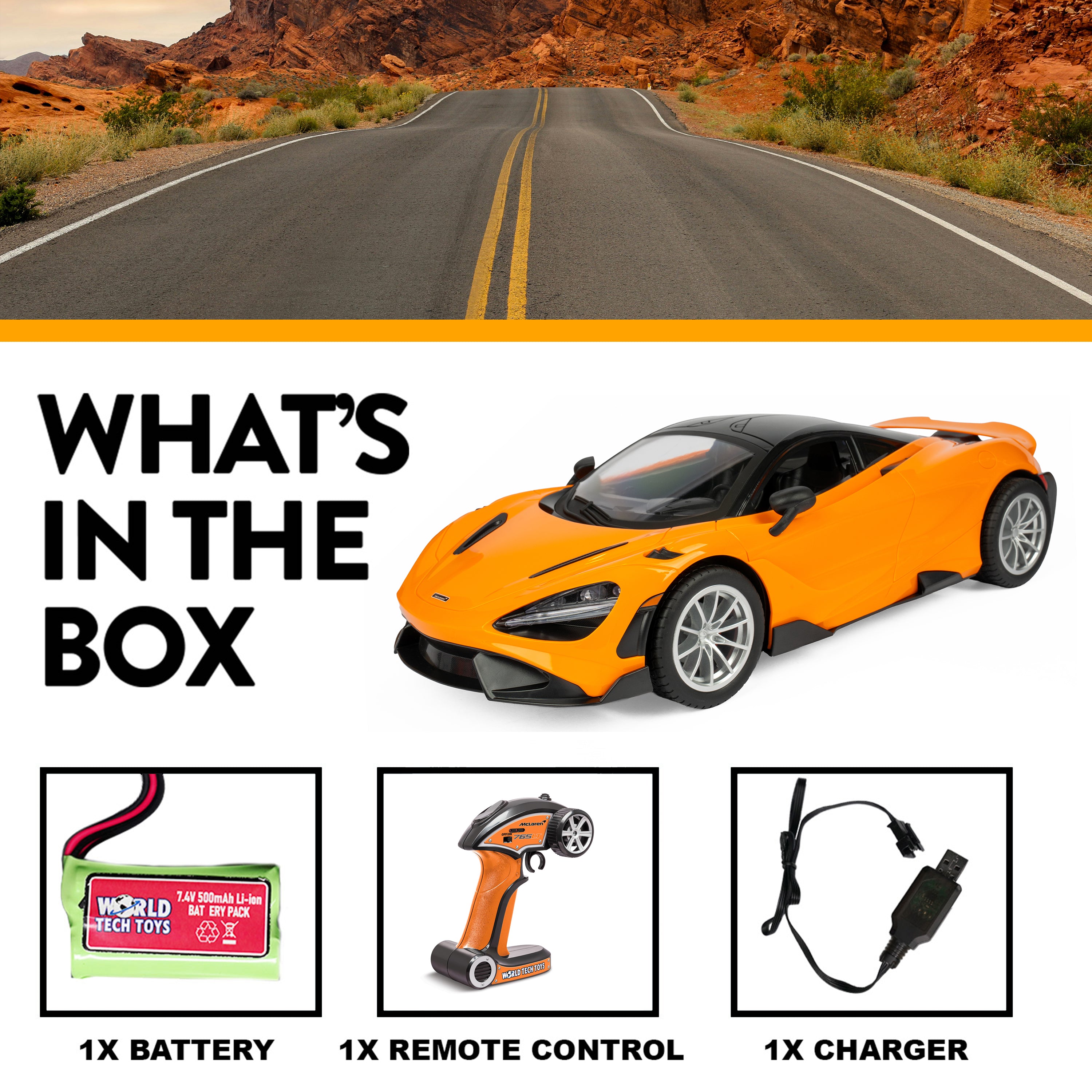 Exotic Supercars 15MPH Top Speed 5Wh Rechargeable Battery