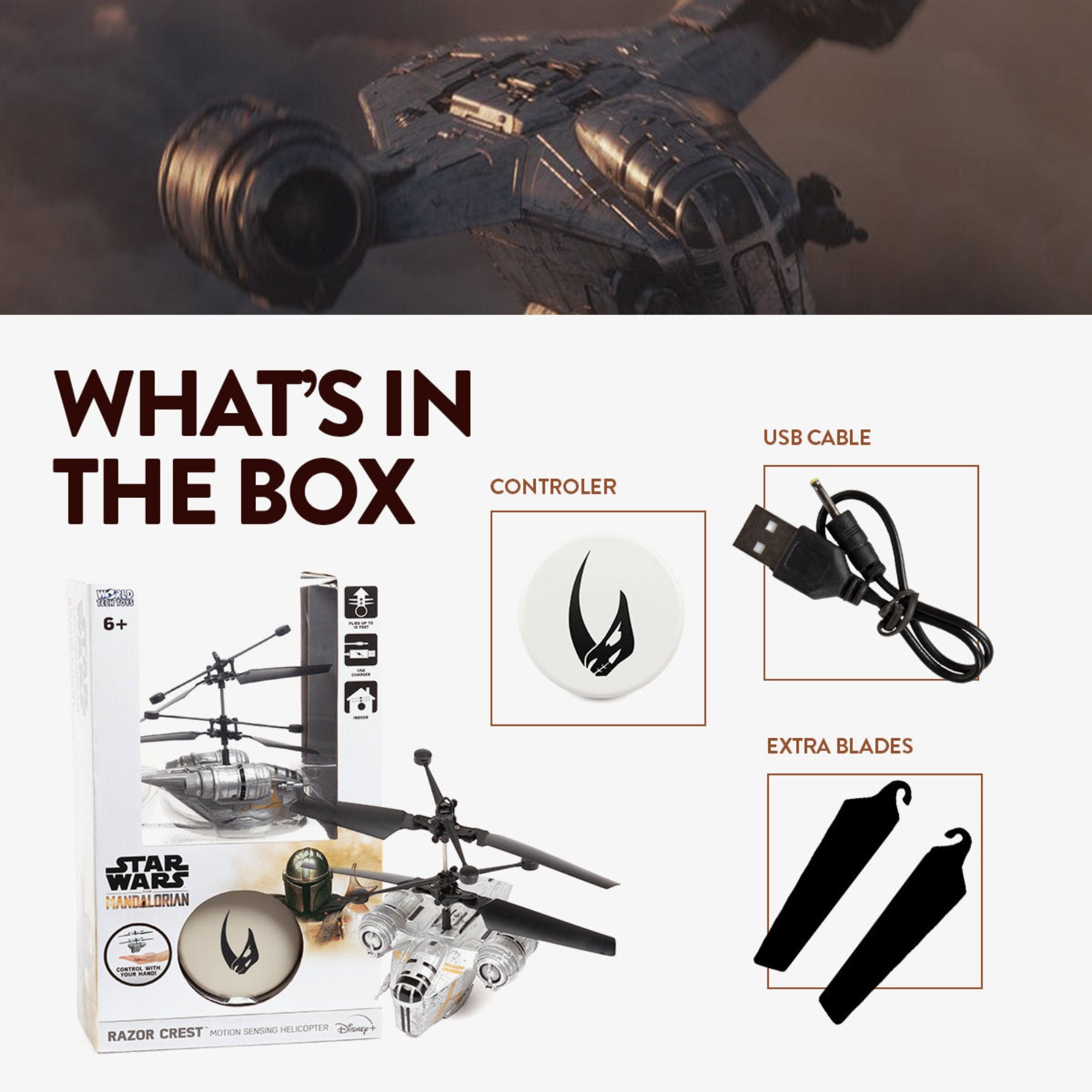 Star Wars Razor Crest Motion Sensing Helicopter
