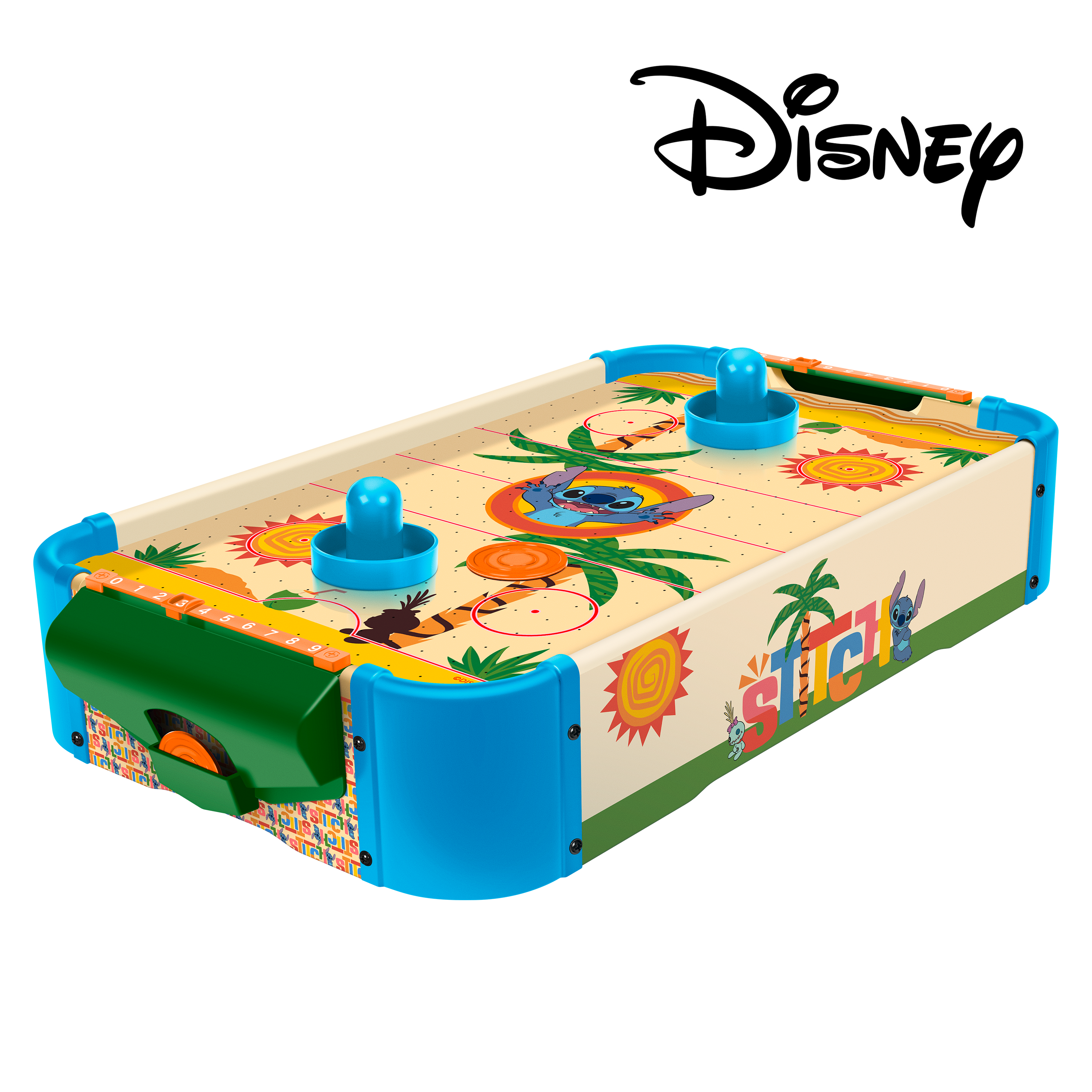 Disney Stitch Wooden Electronic Tabletop Air Hockey