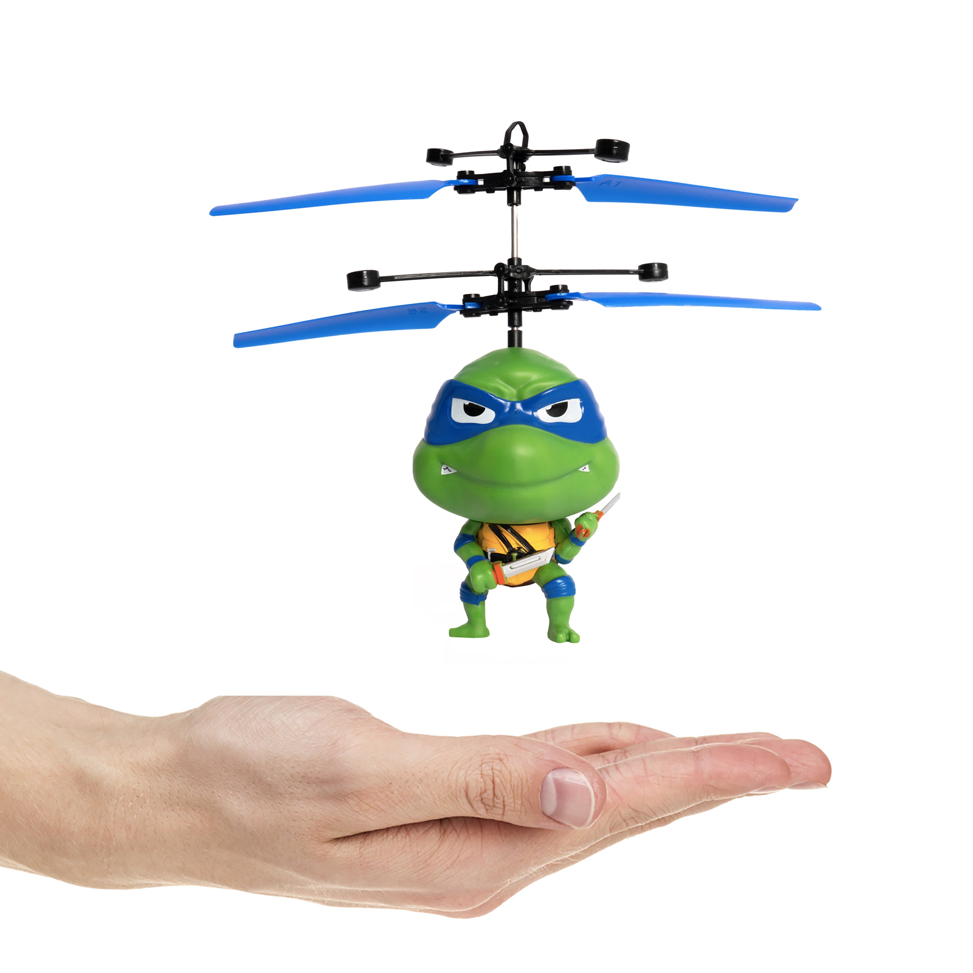 TMNT Mutant Mayhem Leonardo OVNI de cabeza grande