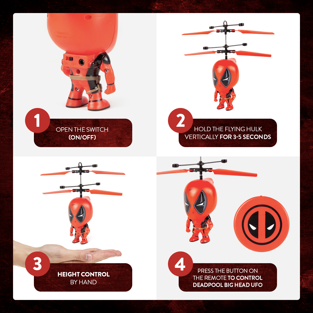 OVNI de cabeza grande de Deadpool