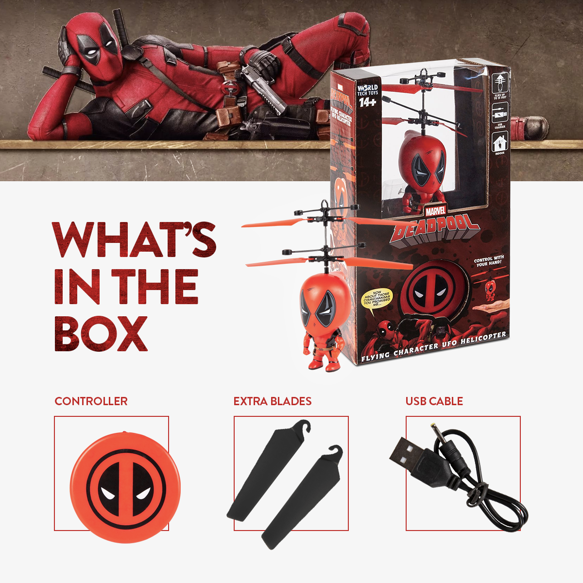 OVNI de cabeza grande de Deadpool
