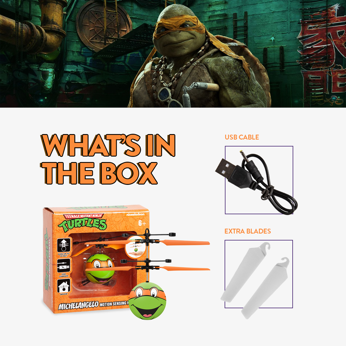 TMNT Michelangelo Heli Ball