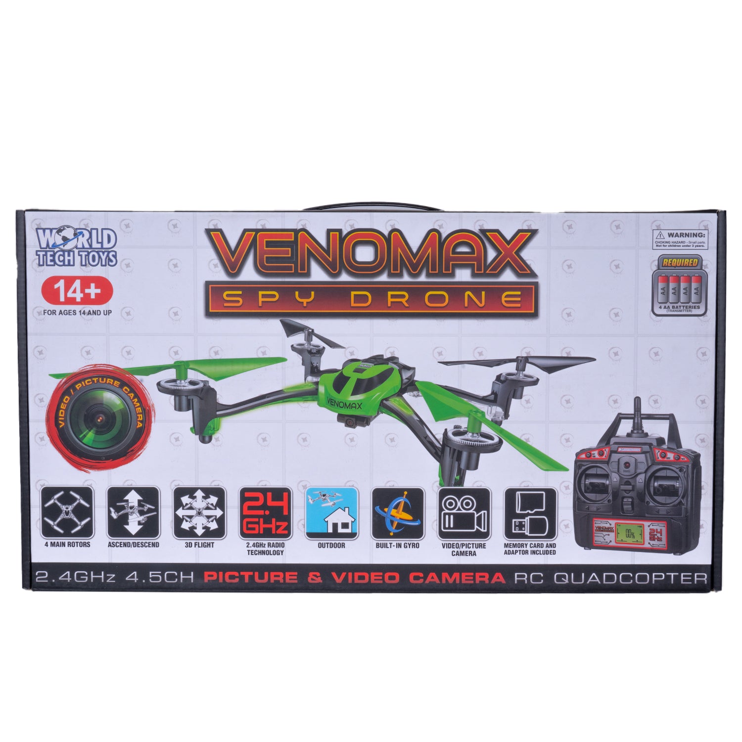 DRONE ESPÍA VENOMAX con cámara de fotos y vídeo