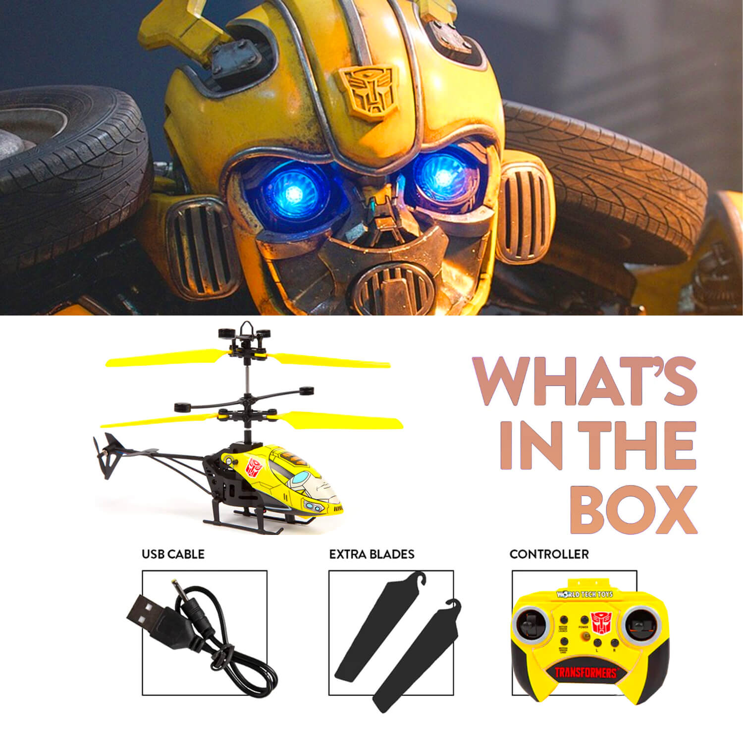 Helicóptero teledirigido Transformers Bumble Bee