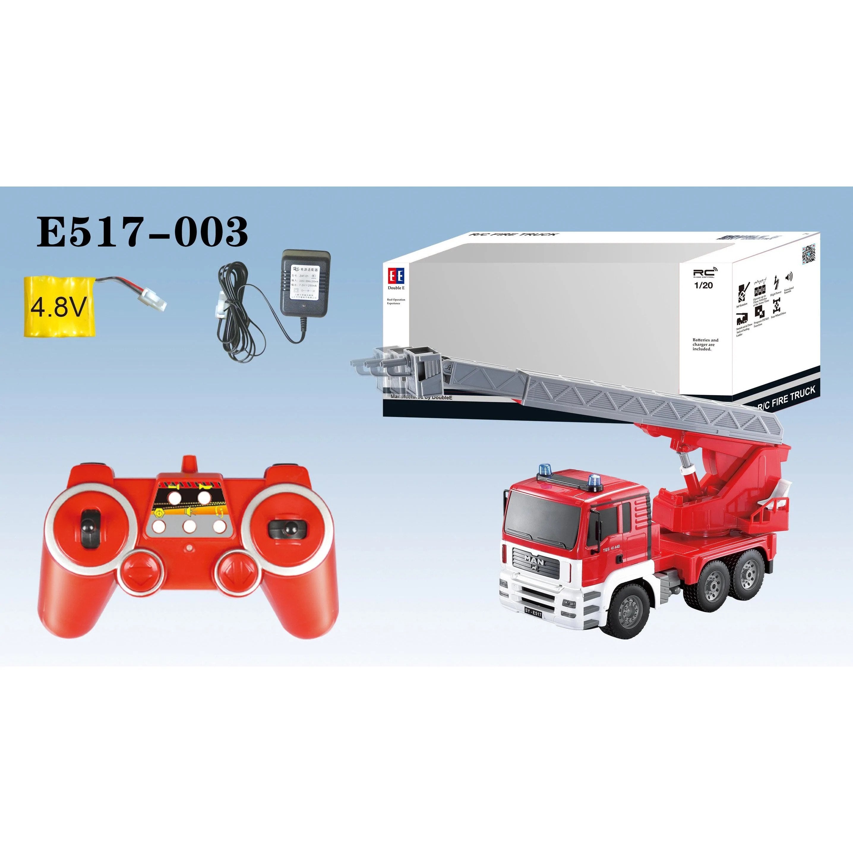 Camión de bomberos eléctrico RC RTR 1:8