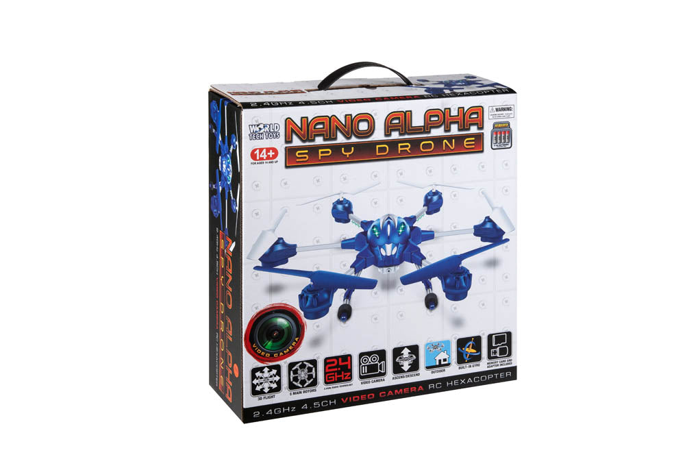 Nano Alpha 2.4GHz 4.5CH RC Drone espía con cámara de fotos y video
