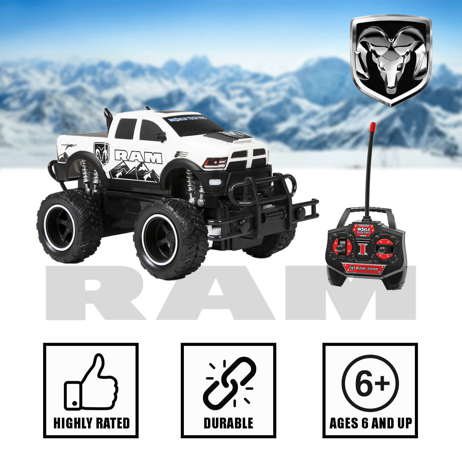 Camión monstruo eléctrico a control remoto Ram 2500 RTR 1:24