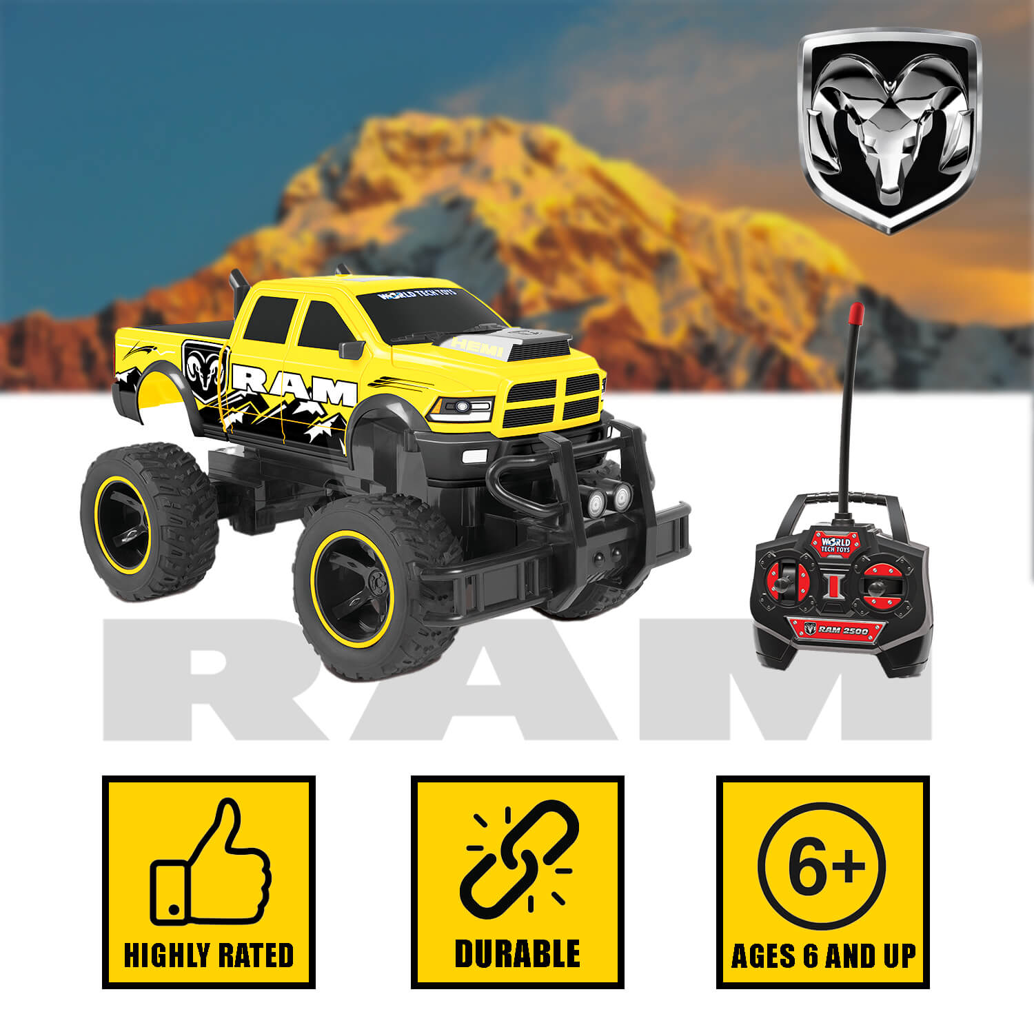 Camión monstruo a control remoto Dodge Ram 1:14 RTR