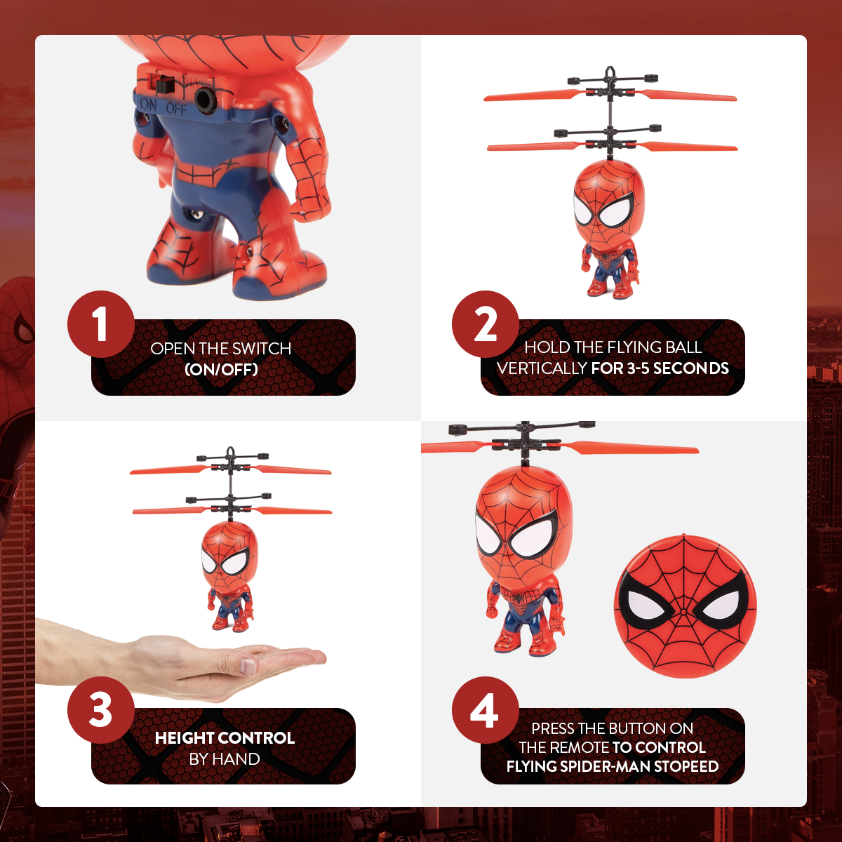 OVNI de cabeza grande de Spider-Man 